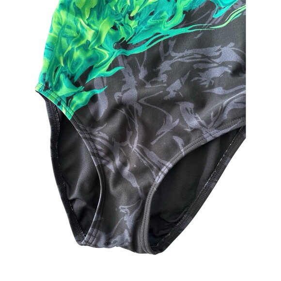 TYR Women’s Green and Black One Piece Competition / Practice Swimsuit Size 26 - Picture 4 of 8
